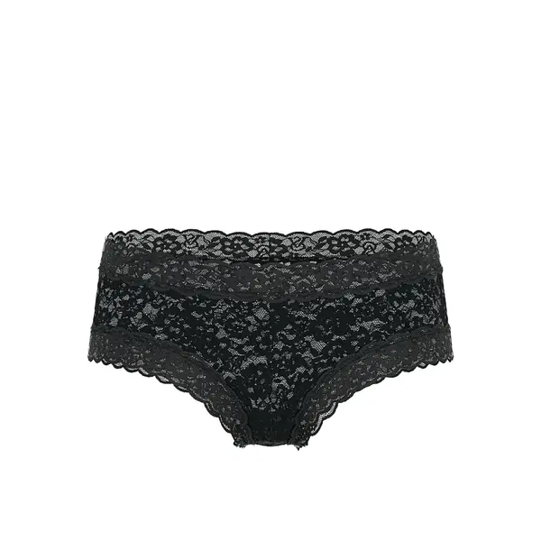 Lace cheeky panty - black Xs