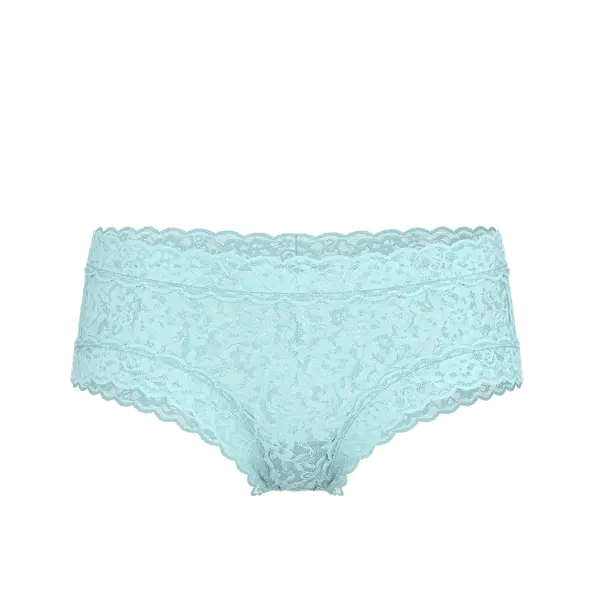 Lace cheeky panty - blue L