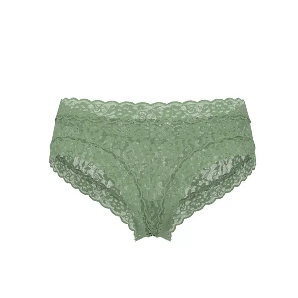Lace cheeky panty - green S