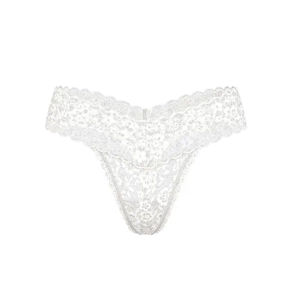Lace thong panty - white / ivory Xs