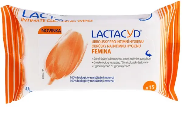 Lactacyd Femina servetele umede pentru igiena intima 15buc