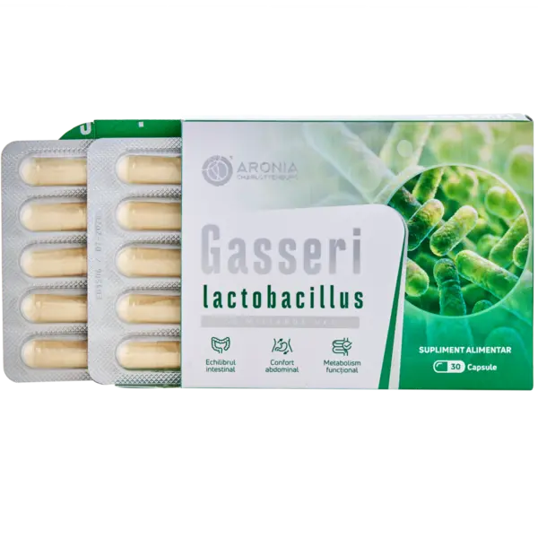 Lactobacillus Gasseri — probiotic concentrat cu 50 miliarde UFC, pentru echilibru intestinal, confort digestiv și metabolism optim