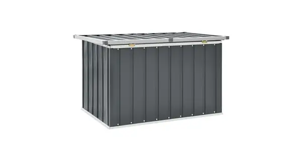Lada de depozitare pentru gradina, gri, 109 x 67 x 65 cm
