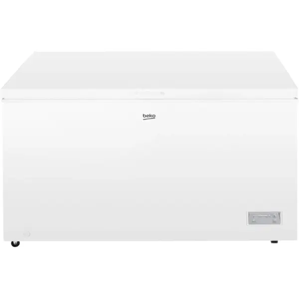 Lada frigorifica Beko CF380EIWN, Static, 371 l, H 85, Conditii extreme, Inghetare rapida, Panou de control cu LED-uri, Izolatie densa, Alb, Clasa E