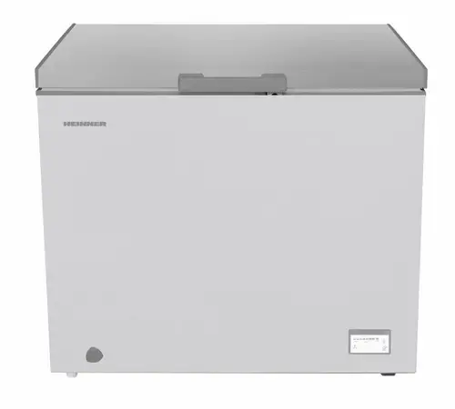 Lada Frigorifica Heinner HCF-HM246CSE++, 246 l, Clasa E, Capacitate de congelare 14kg/24h, Lumina LED, Control electronic, Convertibil frigider/congelator (Argintiu)