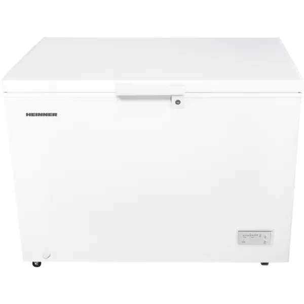 Lada frigorifica Heinner HCF-HM308INVCD, 308 l, Clasa D, Compresor Inverter, Lumina LED, 2 cosuri, Control electronic, Alb