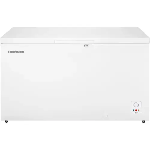 Lada frigorifica Heinner HCF-HS420E++, 420 l, Clasa E, Control mecanic, Incuietoare, Alb