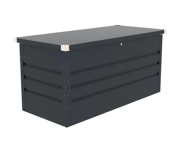 Lada pentru depozitare gradina metalica, KLUGMEISTER Max B, dimensiuni 132x61x62 cm, culoare Gri