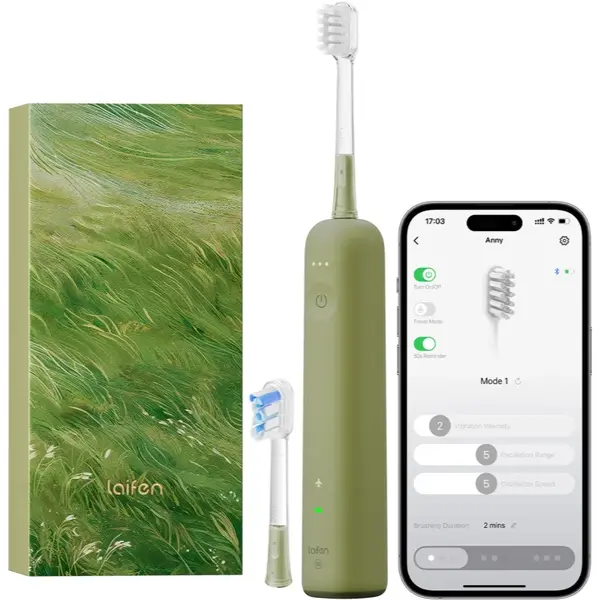 Laifen Wave Special periuta de dinti electrica + 2 capete de schimb Green 1 buc