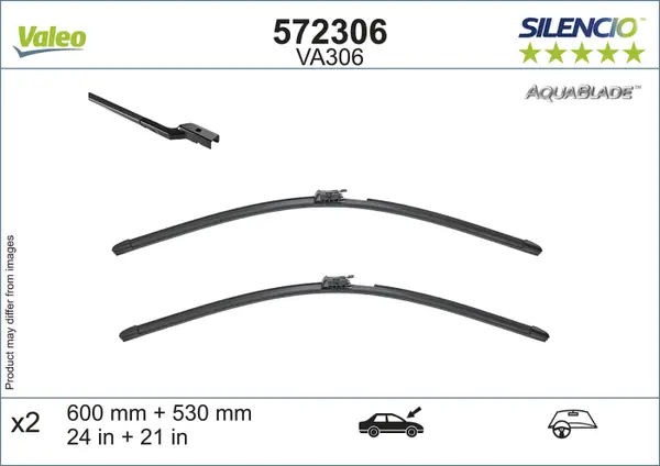 Lama stergator fata (2buc) AquaBlade 600 530mm (varianta cu incalzire) potrivit MERCEDES E (A238), E (C238) 12.16-