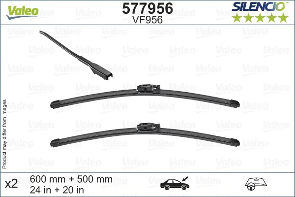 Lama stergator fata (2buc) Silencio 600 500mm potrivit BMW X2 (F39) 11.17-10.23