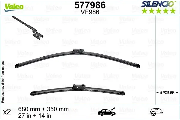 Lama stergator fata (2buc) Silencio 680 350mm potrivit MITSUBISHI ASX; RENAULT CAPTUR II, SYMBIOZ 01.20-