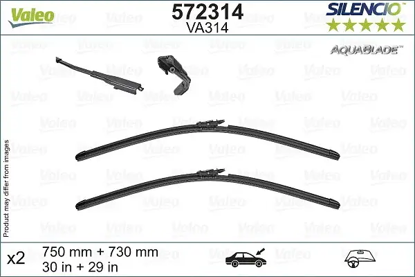 Lama stergator fata (2buc) Silencio AquaBlade 750 730mm potrivit FORD GALAXY III, GALAXY MK III, S-MAX 01.15-