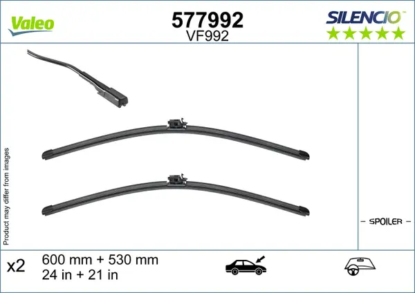 Lama stergator fata (2buc) Silencio Xtrm 600 530mm potrivit MERCEDES EQB (X243), GLB (X247) 08.19-