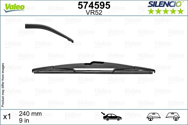 Lama stergator Spate (1buc) Silencio 240mm potrivit PEUGEOT 5008 II; RENAULT MEGANE IV, TALISMAN 11.15-