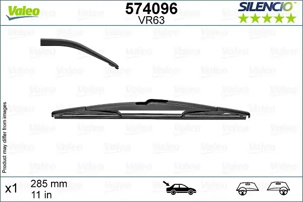 Lama stergator spate (1buc) Silencio 285mm potrivit HYUNDAI I10 II, TUCSON; KIA CARENS IV, PICANTO III, SPORTAGE IV, SPORTAGE V 03.13-