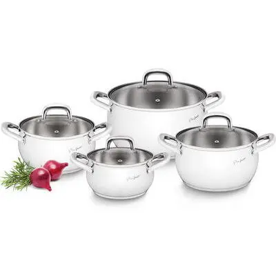 Lamart Lamart Set 4 Oale cu capac LT 1111 , inductie, Inox