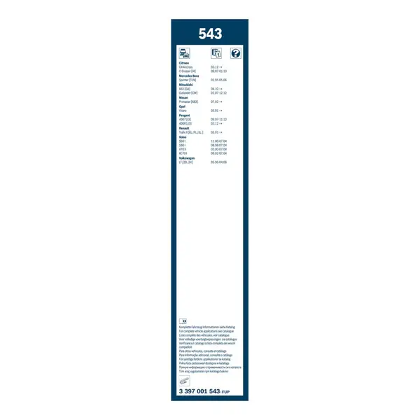 Lamela stergator BOSCH 3 397 001 543