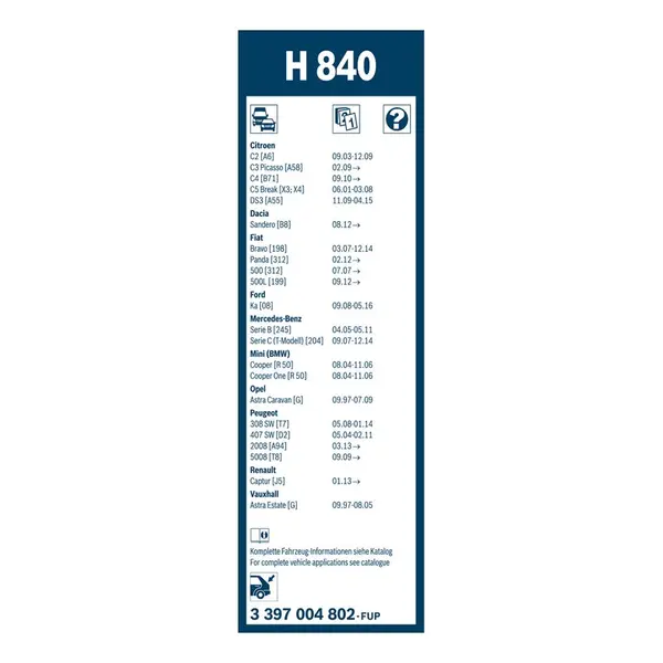 Lamela stergator BOSCH 3 397 004 802