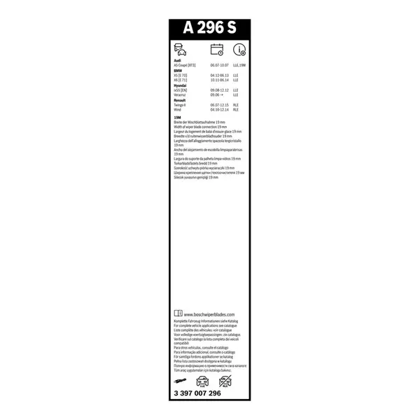 Lamela stergator BOSCH 3 397 007 296