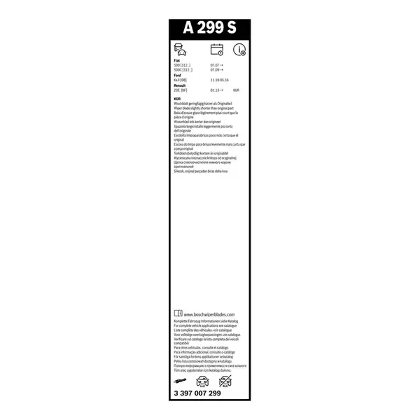 Lamela stergator BOSCH 3 397 007 299