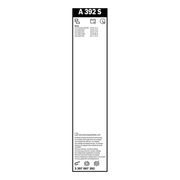 Lamela stergator BOSCH 3 397 007 392