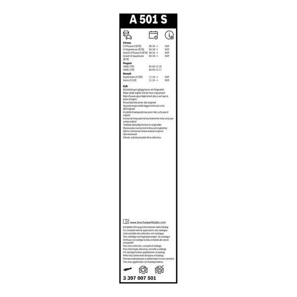 Lamela stergator BOSCH 3 397 007 501