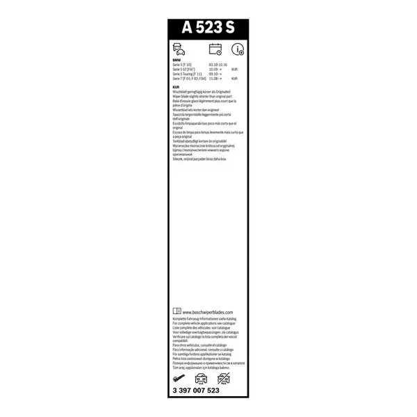 Lamela stergator BOSCH 3 397 007 523