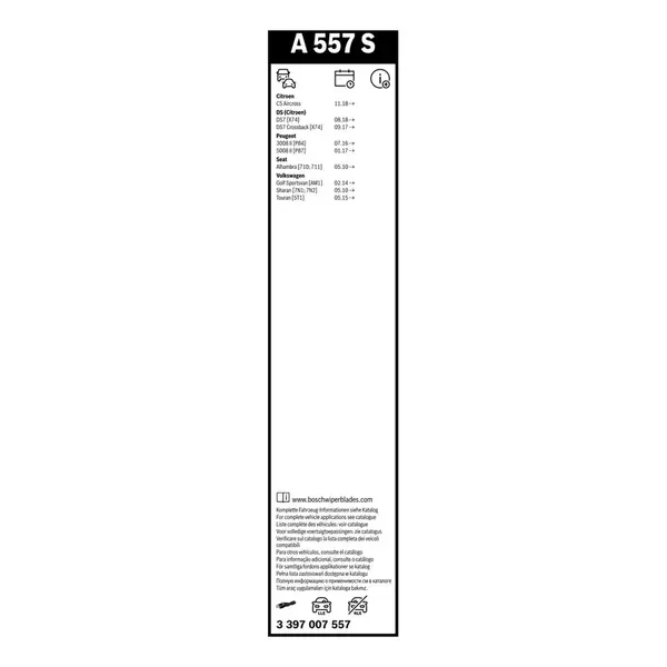 Lamela stergator BOSCH 3 397 007 557