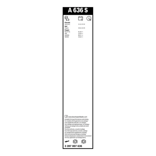 Lamela stergator BOSCH 3 397 007 636