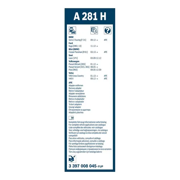Lamela stergator BOSCH 3 397 008 045