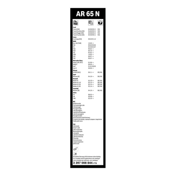 Lamela stergator BOSCH 3 397 008 844