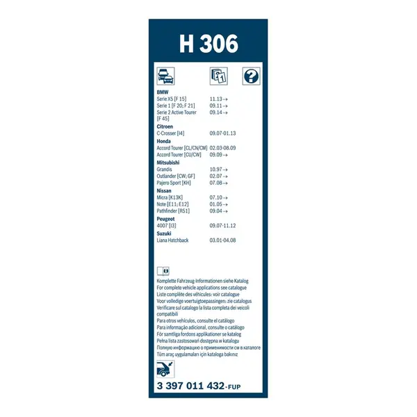 Lamela stergator BOSCH 3 397 011 432