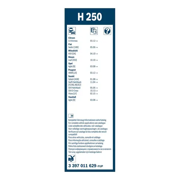 Lamela stergator BOSCH 3 397 011 629
