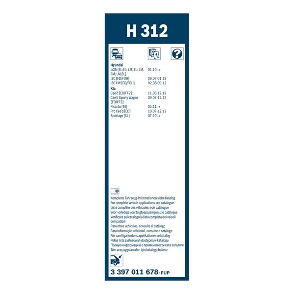 Lamela stergator BOSCH 3 397 011 678