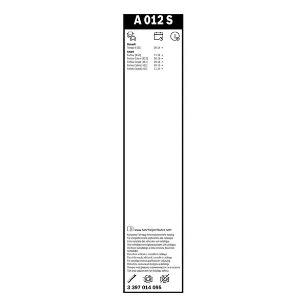 Lamela stergator BOSCH 3 397 014 095