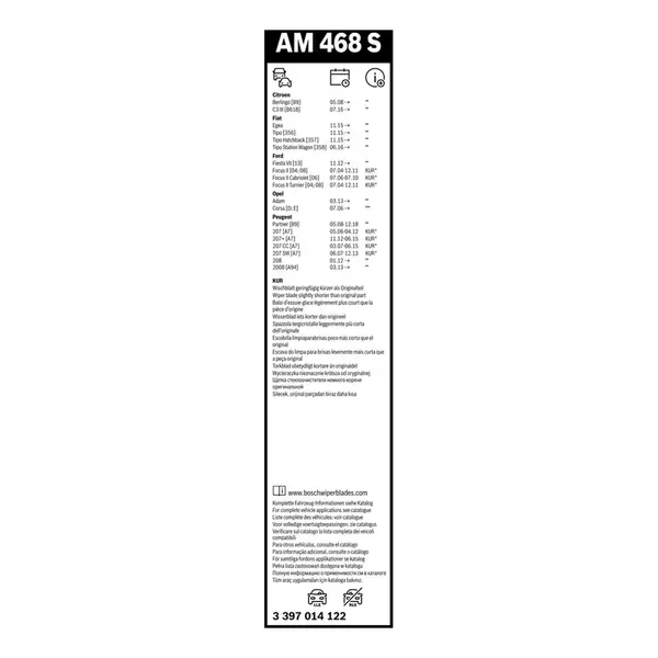 Lamela stergator BOSCH 3 397 014 122