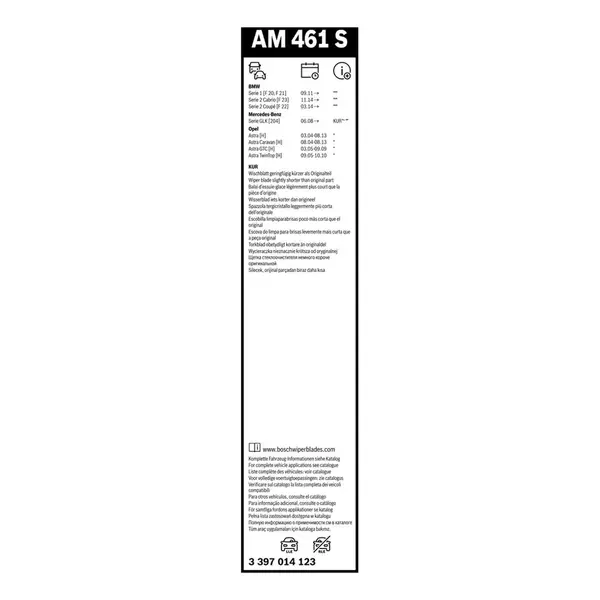Lamela stergator BOSCH 3 397 014 123
