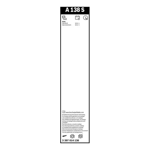 Lamela stergator BOSCH 3 397 014 138