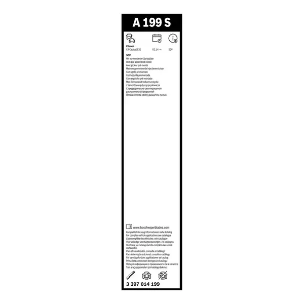 Lamela stergator BOSCH 3 397 014 199