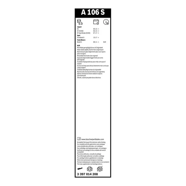 Lamela stergator BOSCH 3 397 014 208
