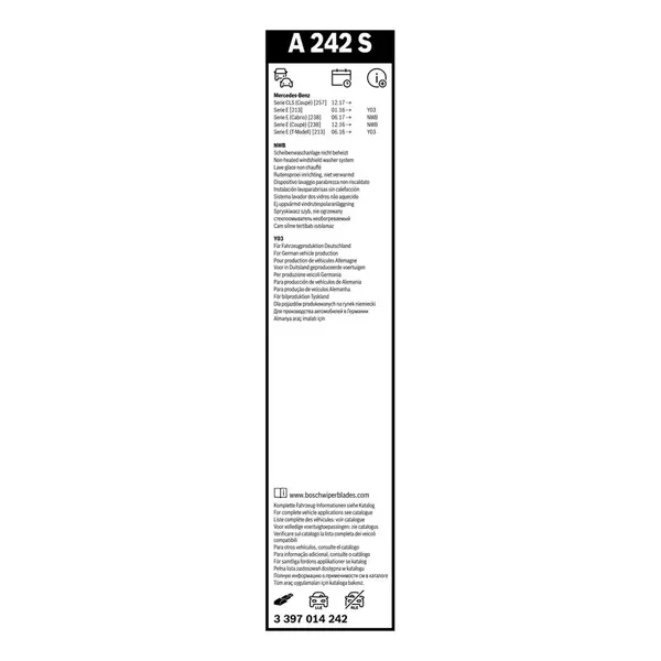 Lamela stergator BOSCH 3 397 014 242
