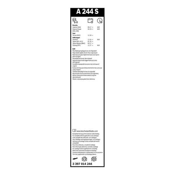 Lamela stergator BOSCH 3 397 014 244
