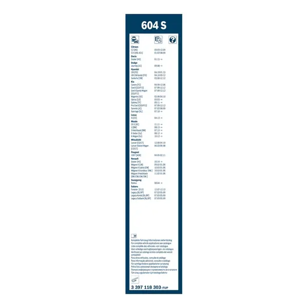 Lamela stergator BOSCH 3 397 118 303