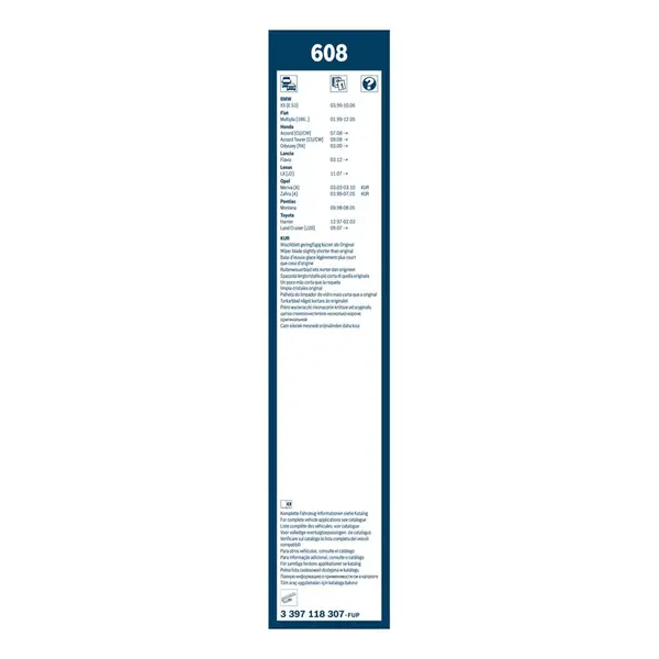 Lamela stergator BOSCH 3 397 118 307