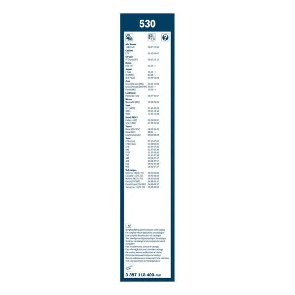 Lamela stergator BOSCH 3 397 118 400