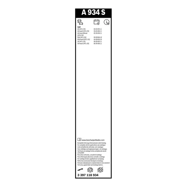 Lamela stergator BOSCH 3 397 118 934