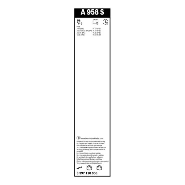 Lamela stergator BOSCH 3 397 118 958