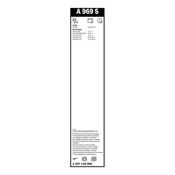 Lamela stergator BOSCH 3 397 118 969