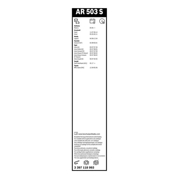 Lamela stergator BOSCH 3 397 118 993